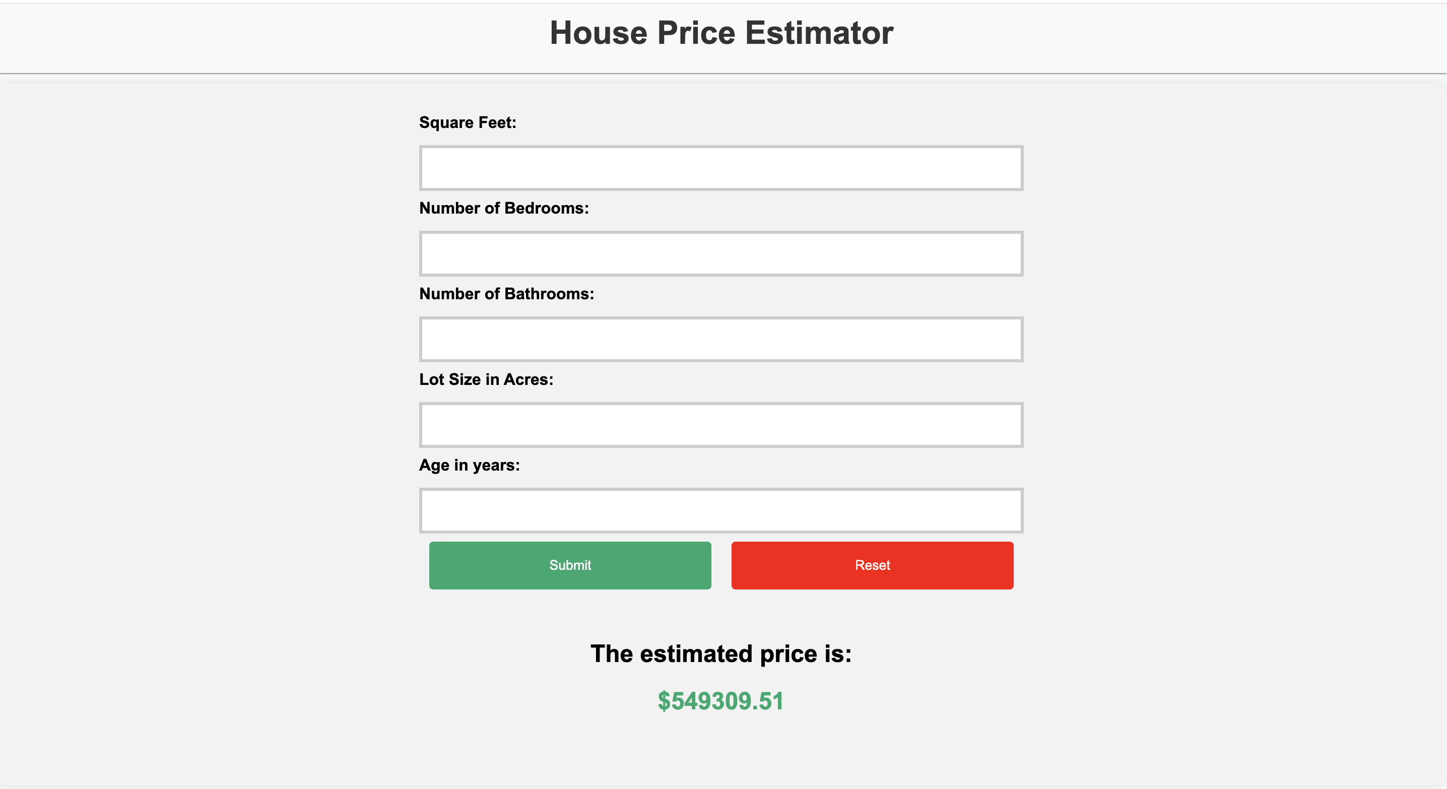 Housing Price Predictor